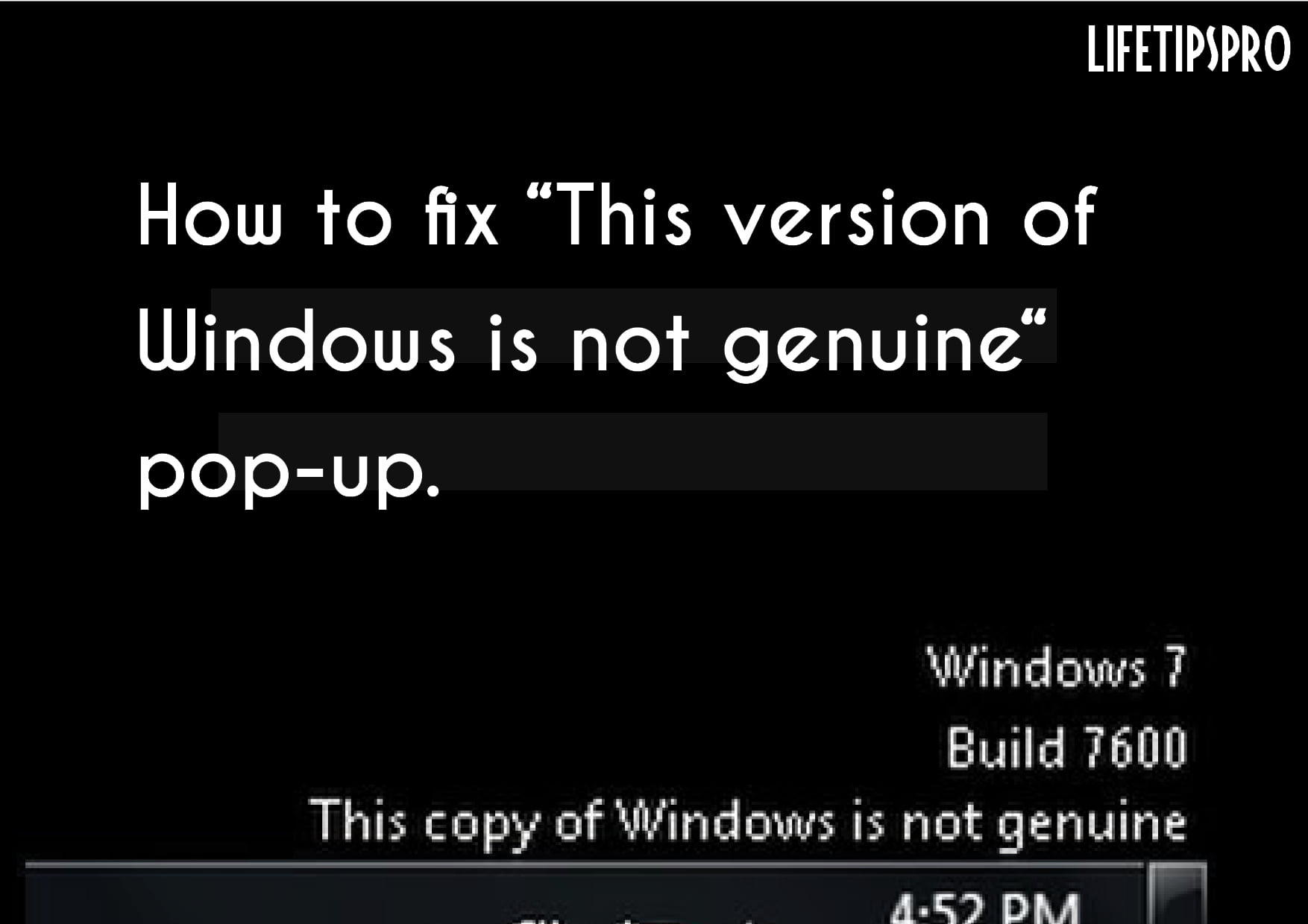 this copy of windows is not genuine
